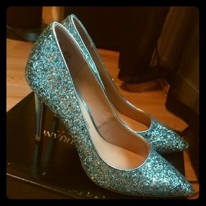 Christian Siriano glitter heels